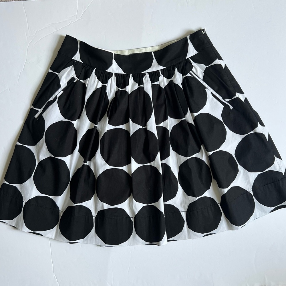 Banana Republic Marimekko Collection Black and White Polka Dot Skirt